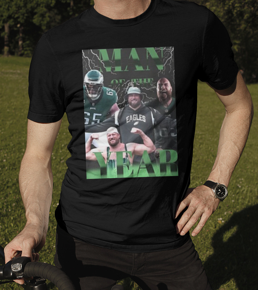 Man Of The Year Eagles Lane Johnson Player T-Shirt