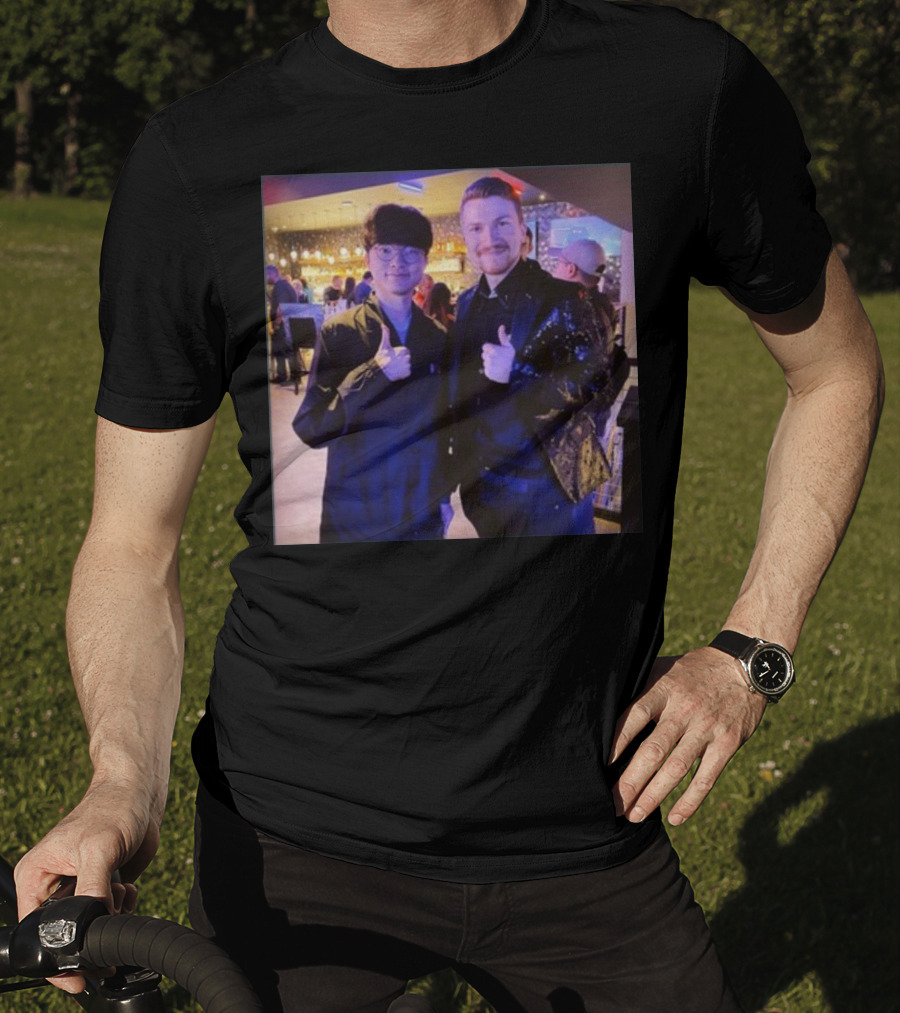 Fabian Mallant With Faker Thumbs Up Photo T-Shirt
