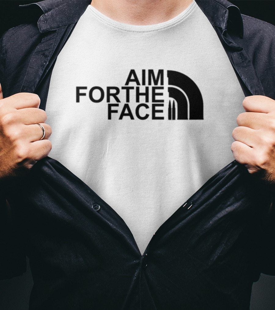 Mid Night Platoon Aim For The Face Bullet Inspired Arch T-Shirt