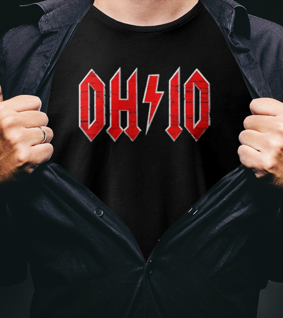 Ohio Thunder Bolt Iconic Rock Font T-Shirt