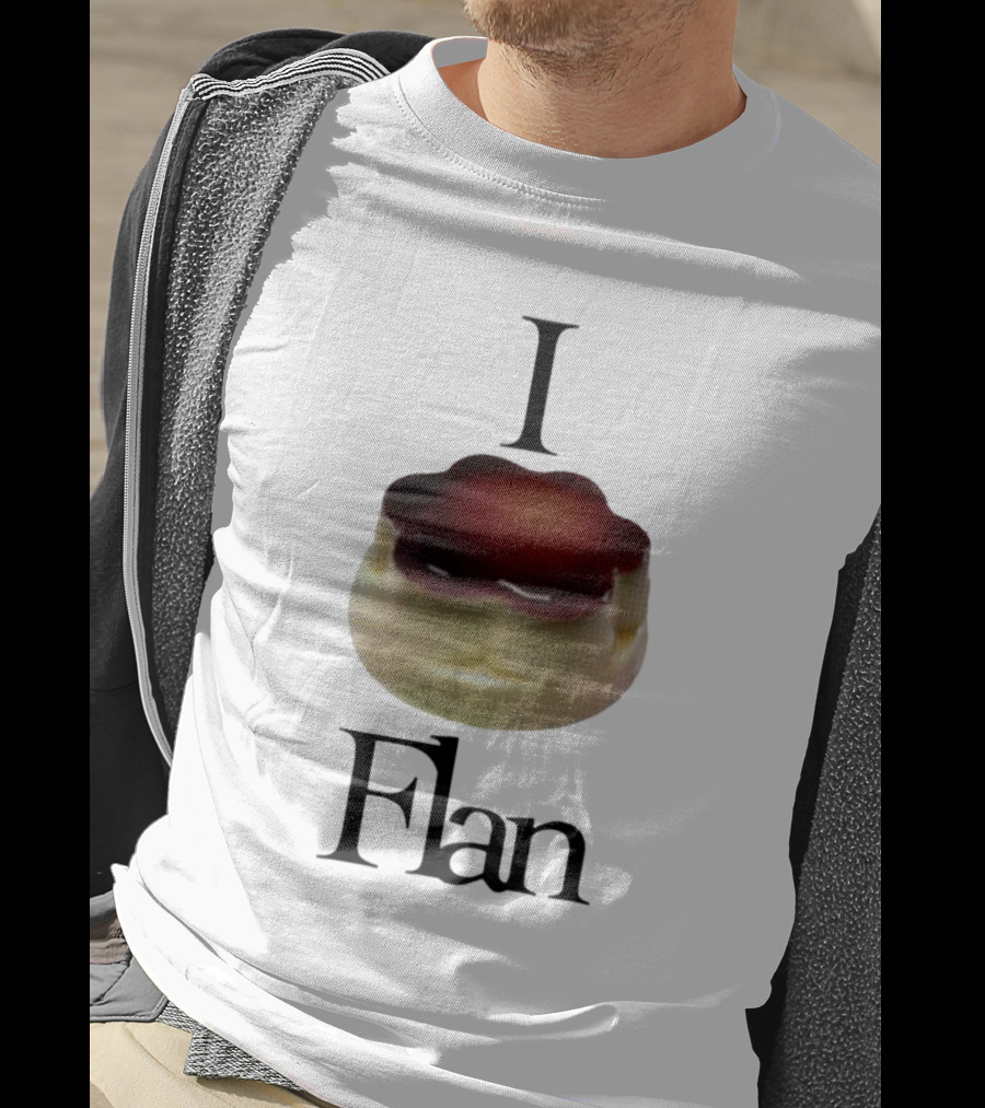 Cybermrcury I Love Flan Dessert Icon With Text Flan T-Shirt