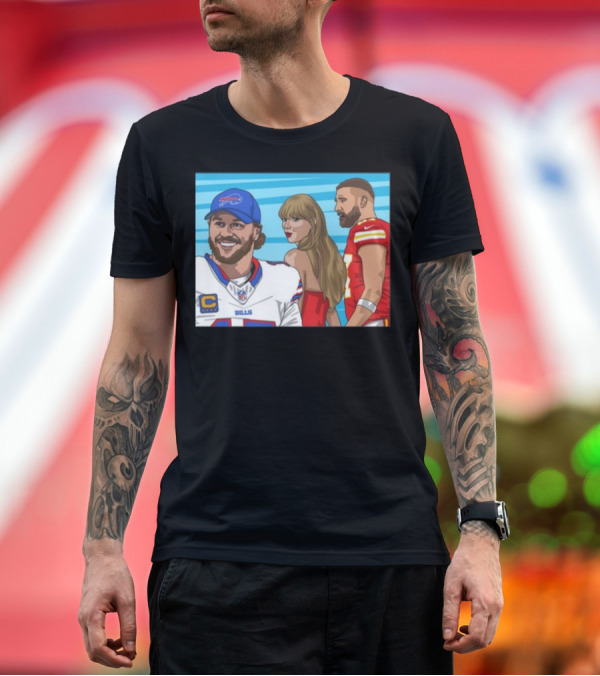Premium T-Shirt: Carlcordesart Distracted Girlfriend Buffalo Bills Kansas City Chiefs T-Shirt Carlcordesart Distracted Girlfriend Buffalo Bills Kansas City Chiefs T-Shirt