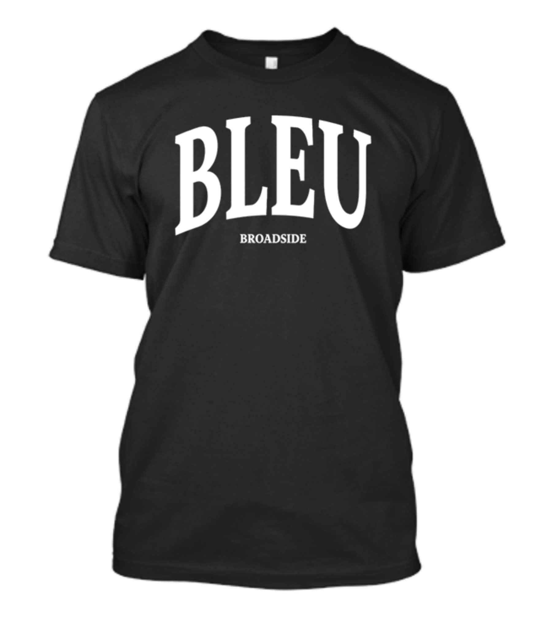 BLEU BROADSIDE Classic White Lettering T-Shirt