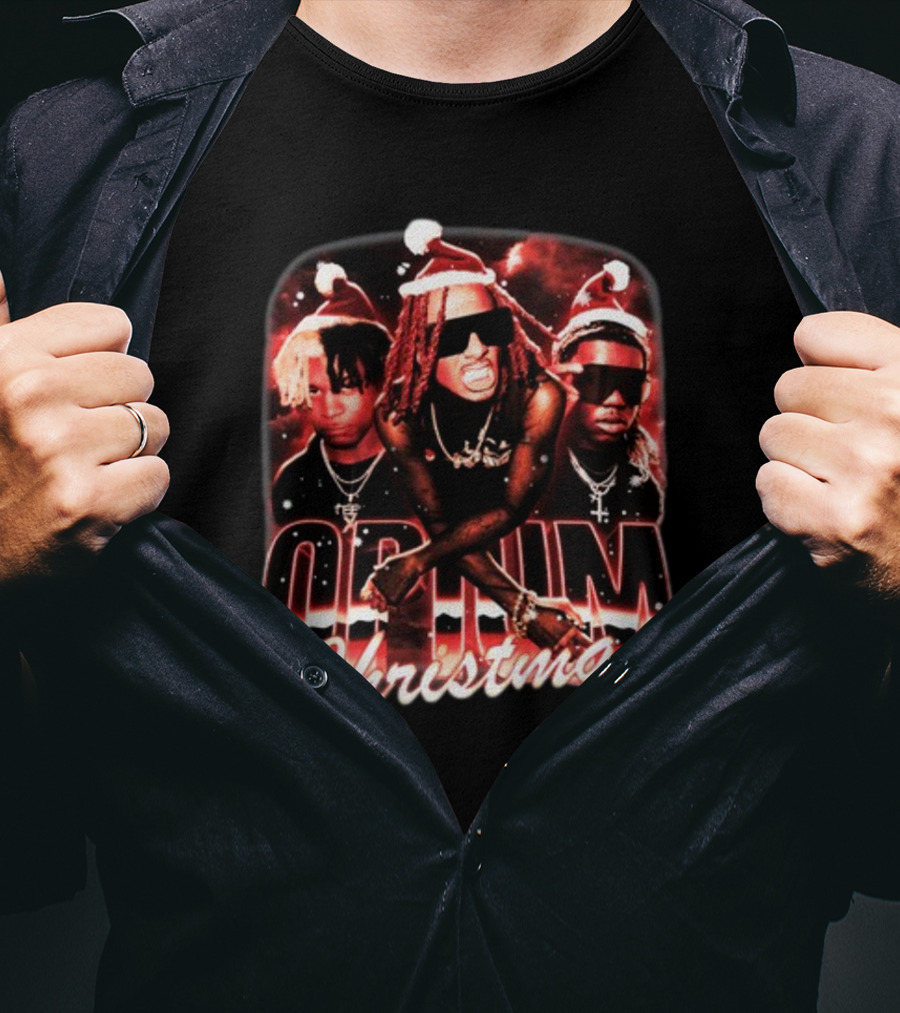 Opium Christmas Santa Hat Rap Trio T-Shirt