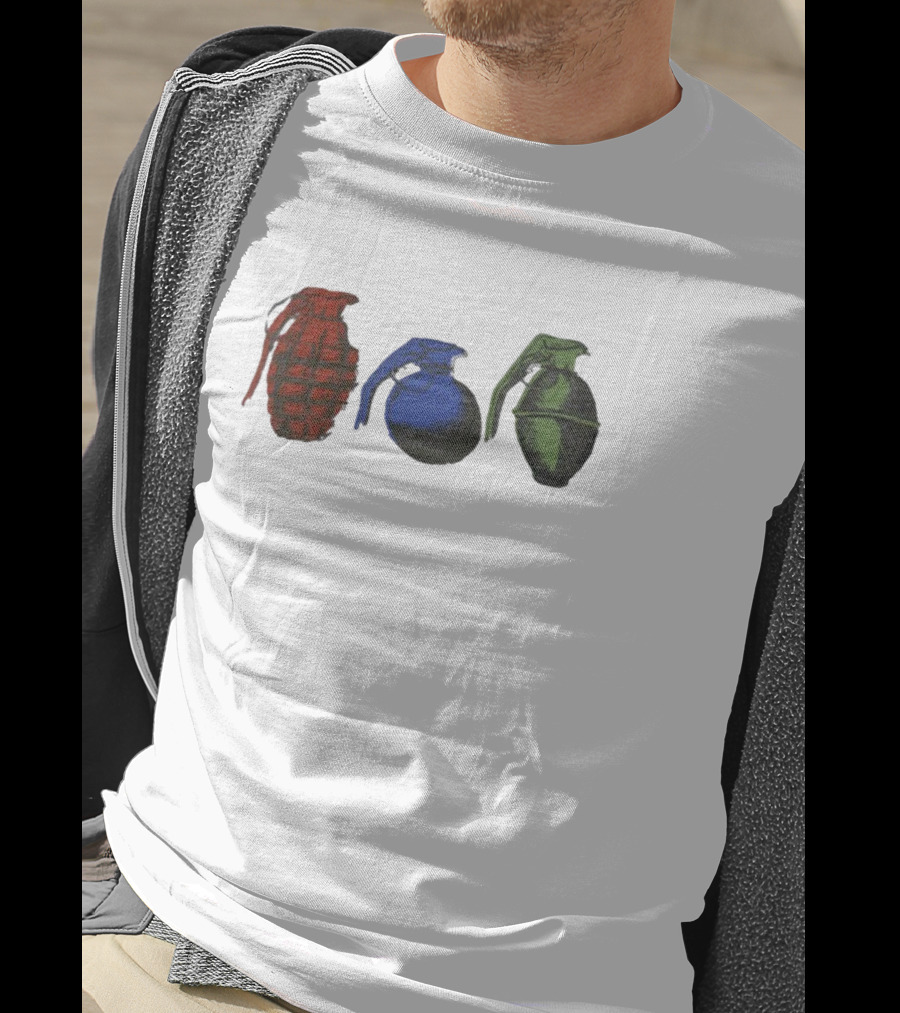 Double Dare Grenade Red Blue Green Trio T-Shirt