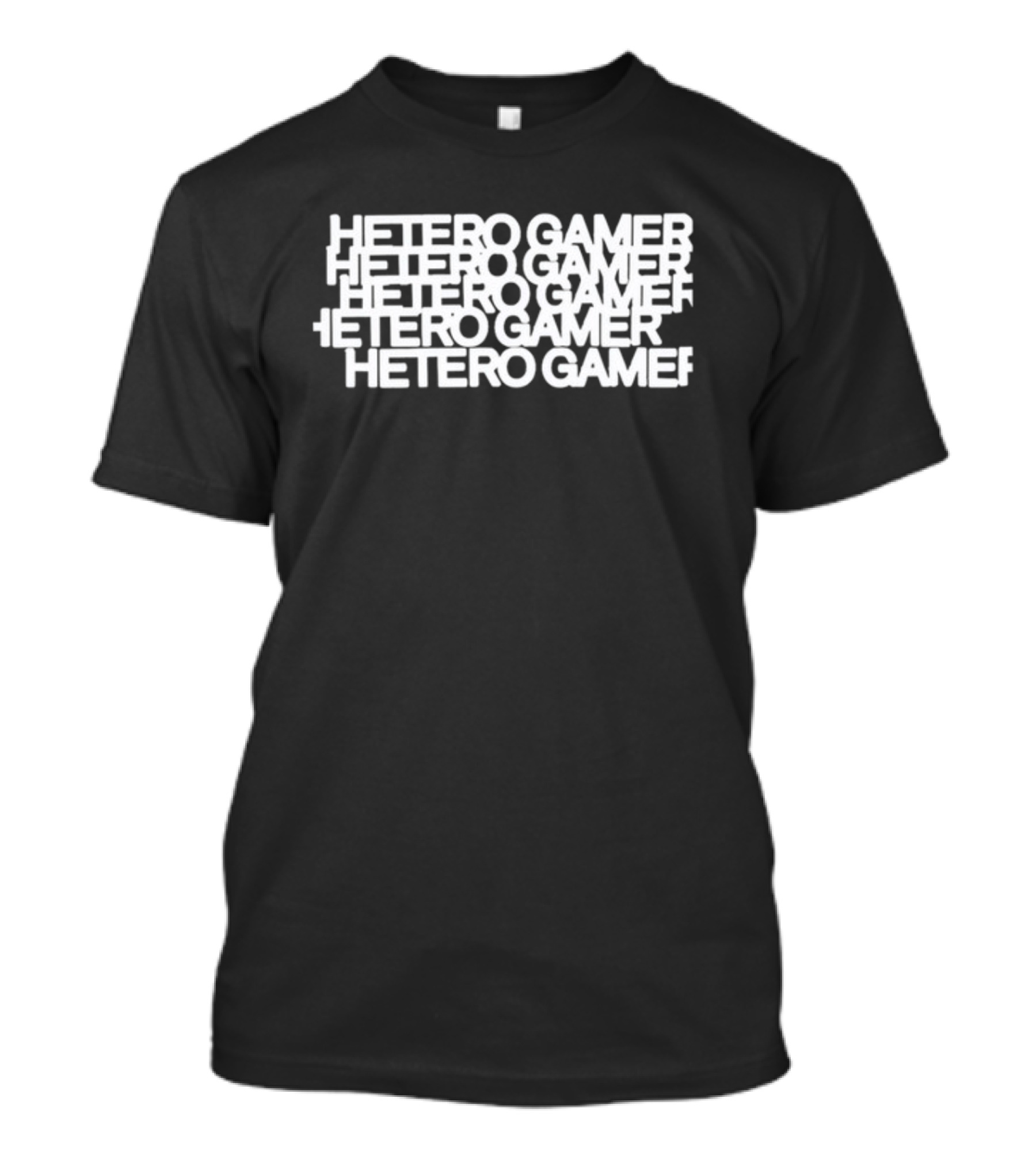 Karl Max Hetero Gamer Stack Text T-Shirt