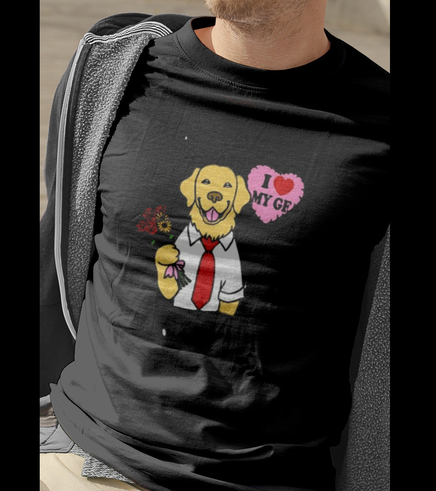 Sorry I Have A Golden Retriever Boyfriend I Love My Gf T-Shirt