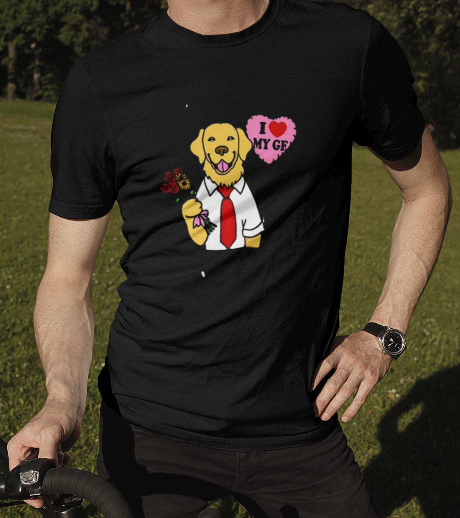 Sorry I Have A Golden Retriever Boyfriend I Love My Gf T-Shirt