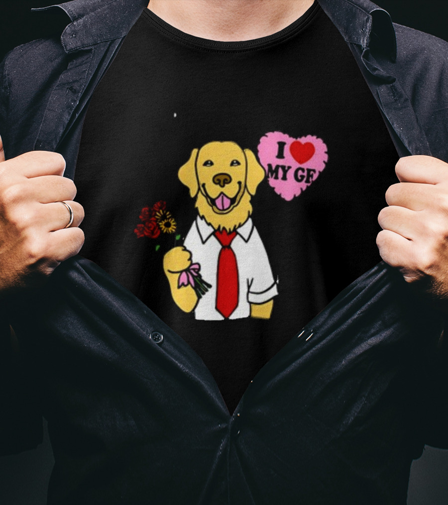 Sorry I Have A Golden Retriever Boyfriend I Love My Gf T-Shirt