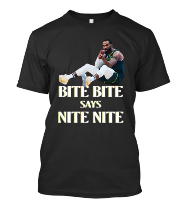 Bite Bite Says Nite Nite Basketball Player Sitting Pose T-Shirt