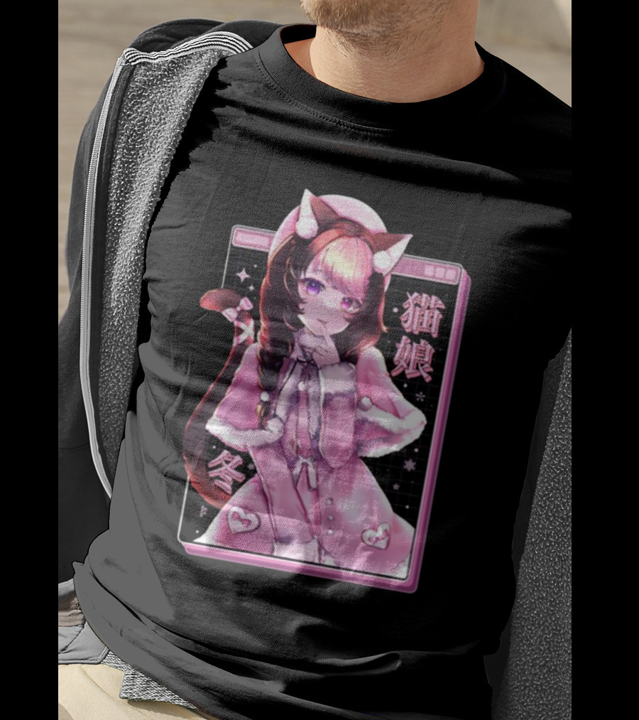 Uwumarket Strawberry Innocent Winter Nekomata Anime Aesthetic T-Shirt