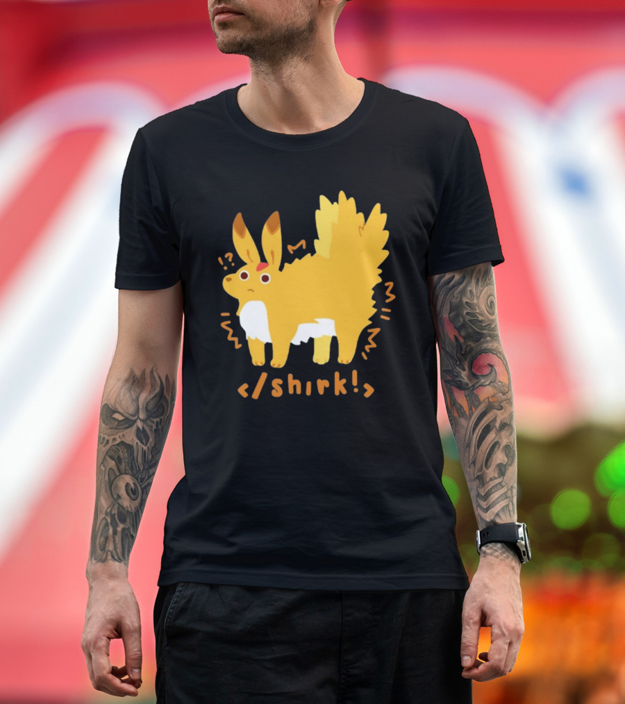 Fenrishion Pokemon Shirk Fluffy Jolteon Parody Quirky T-Shirt