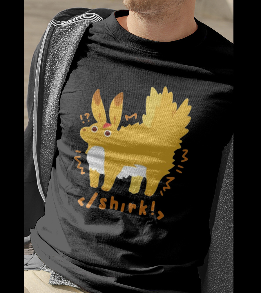 Fenrishion Pokemon Shirk Fluffy Jolteon Parody Quirky T-Shirt