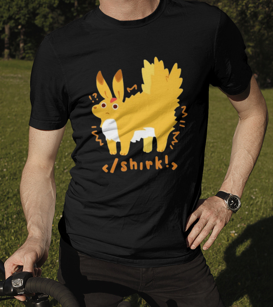 Fenrishion Pokemon Shirk Fluffy Jolteon Parody Quirky T-Shirt