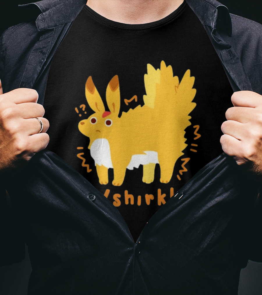 Fenrishion Pokemon Shirk Fluffy Jolteon Parody Quirky T-Shirt