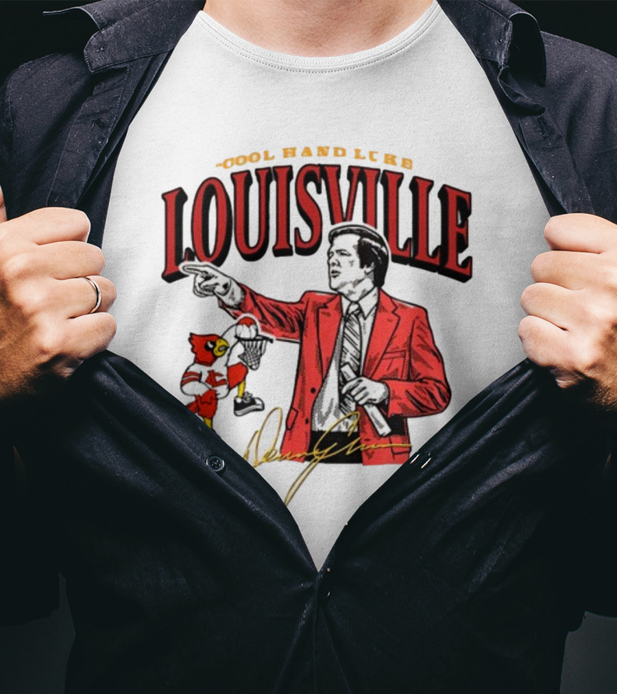 Louisville Cool Hand Luke Denny Crum 80s Throwback T-Shirt