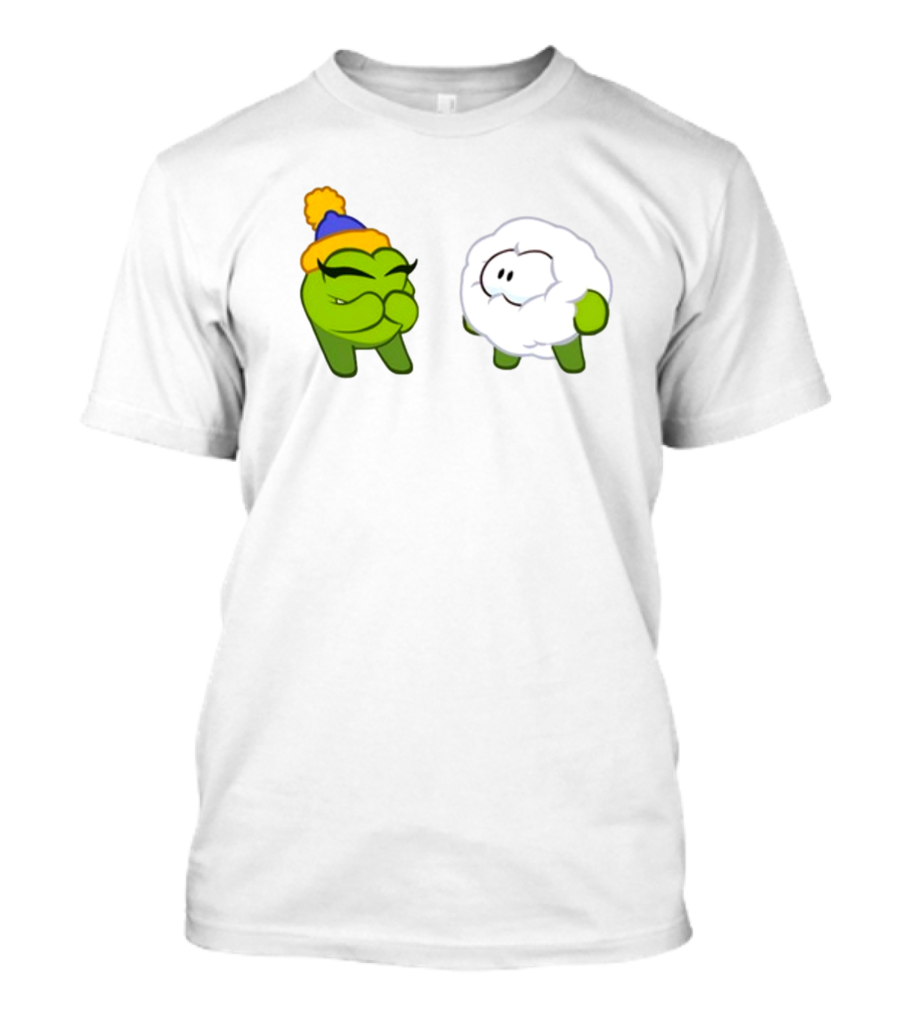 Cut The Rope Om Nom Winter With Snowball Character T-Shirt