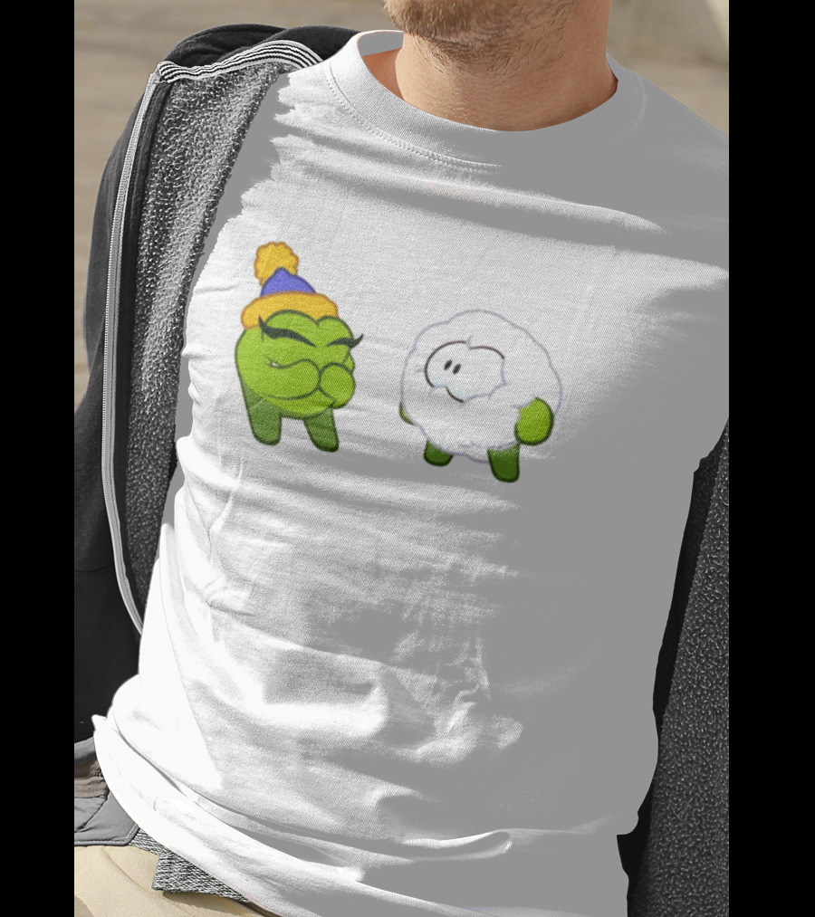 Cut The Rope Om Nom Winter With Snowball Character T-Shirt