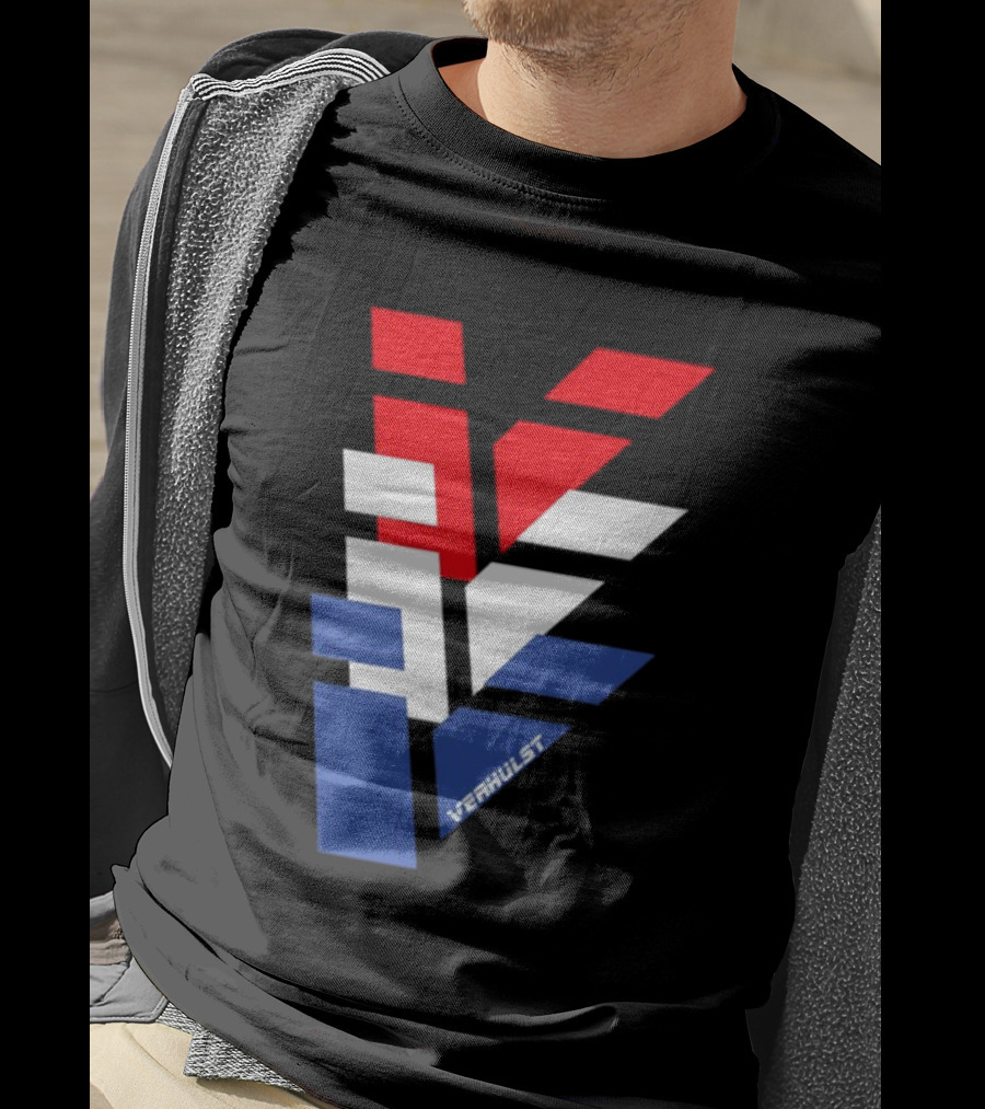 Verhulst Tri-Color Red White Blue V T-Shirt