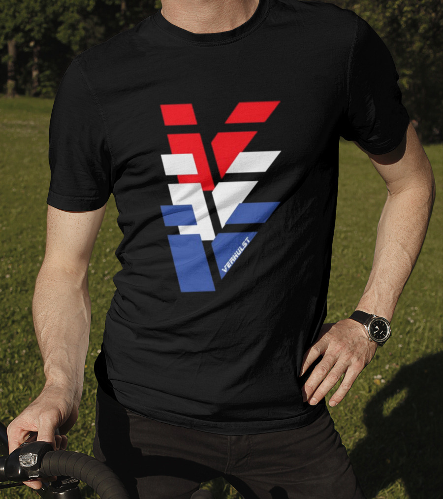 Verhulst Tri-Color Red White Blue V T-Shirt