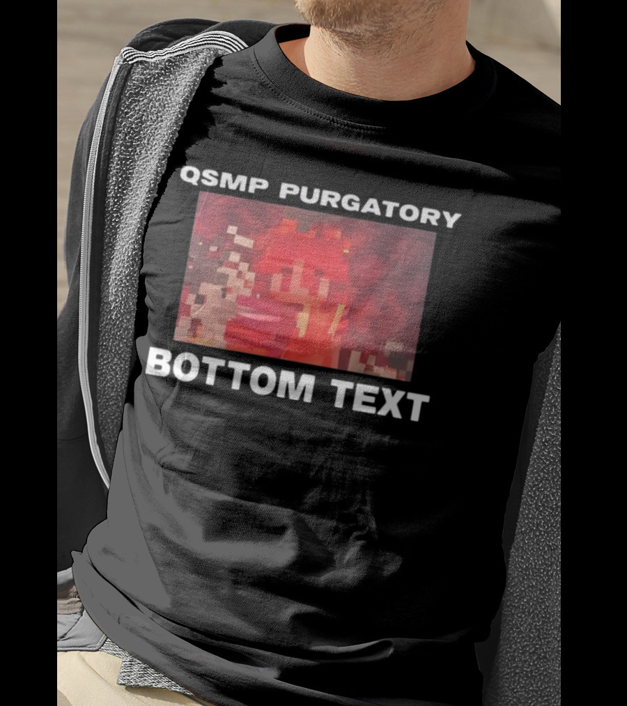 QSMP Purgatory Bottom Text Pixelated T-Shirt