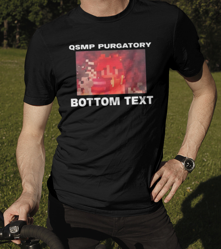 QSMP Purgatory Bottom Text Pixelated T-Shirt