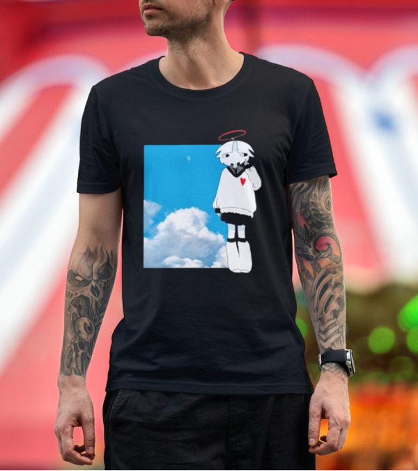 Premium T-Shirt: ChewChewer Loving Sky Cute Angel Halo Heart Clouds T-Shirt ChewChewer Loving Sky Cute Angel Halo Heart Clouds T-Shirt