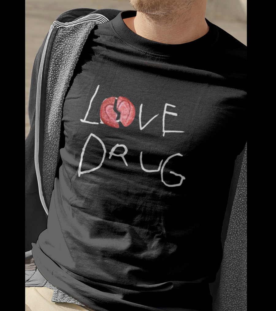 Grindhard Dark Grey Broken Love Drug T-Shirt