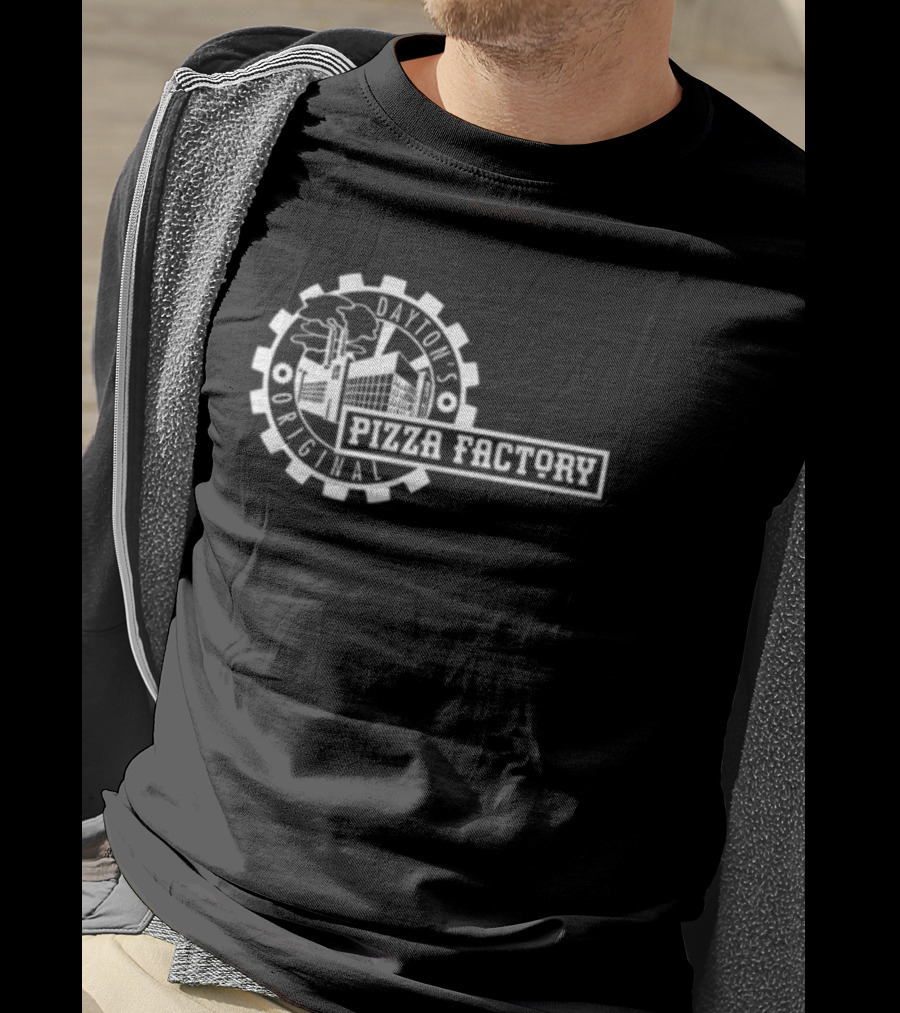 Dayton's Original Pizza Factory Industrial Icon Gear T-Shirt