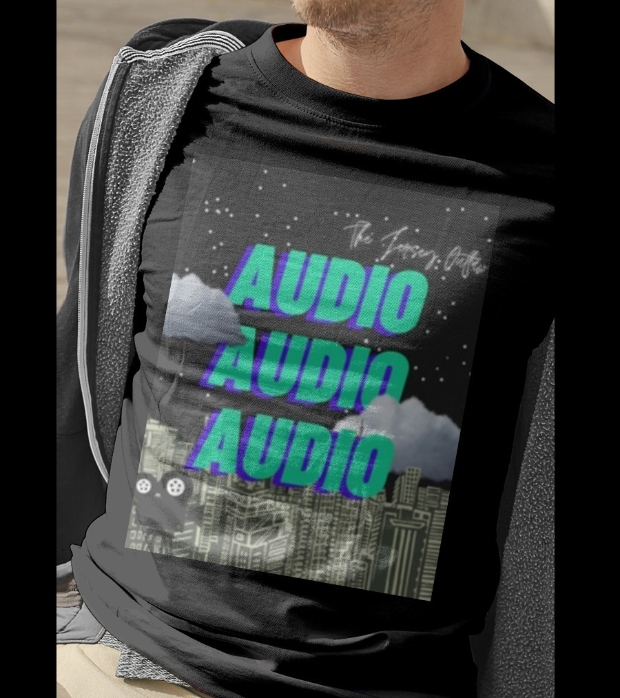 The Jersey Outlaw Audio Audio Audio Cityscape Night Scene T-Shirt