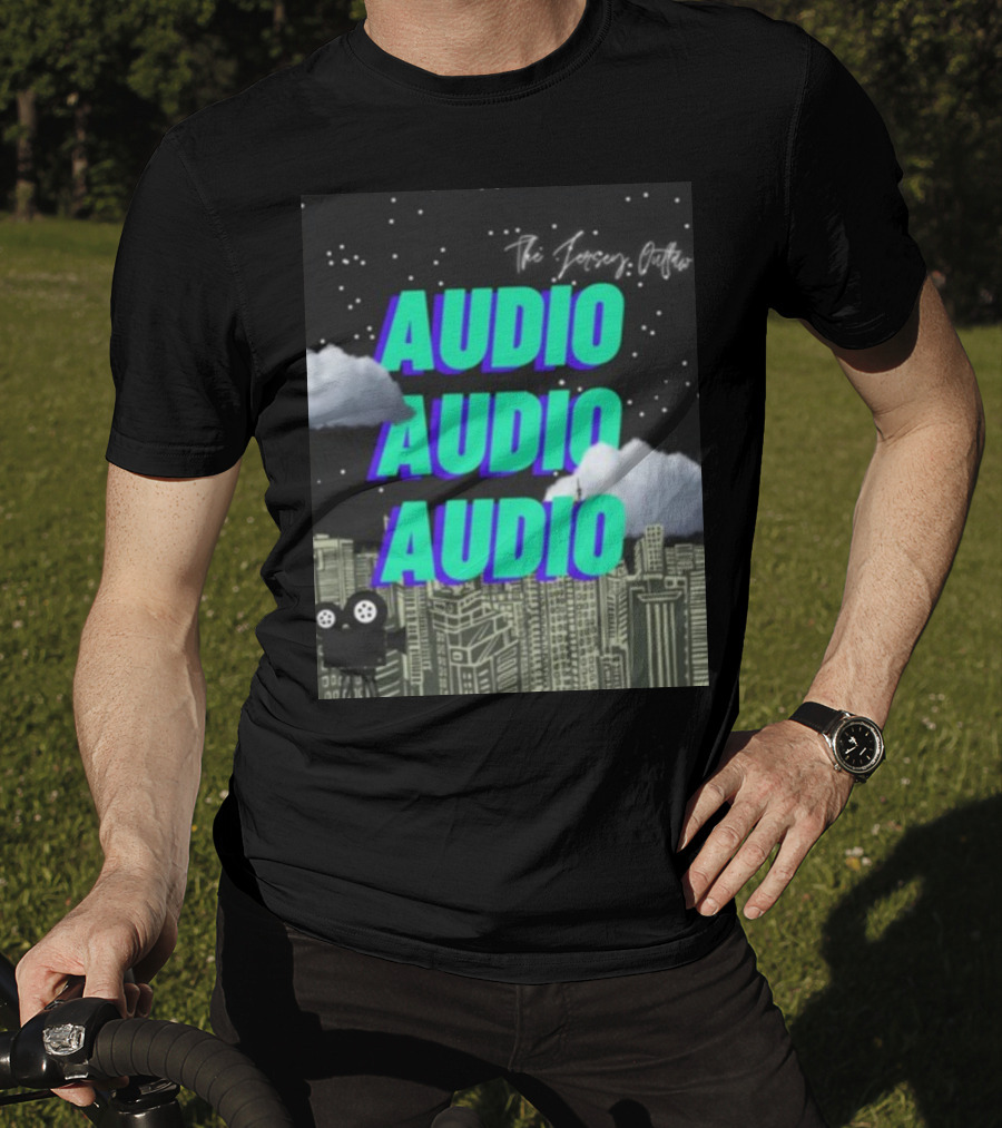 The Jersey Outlaw Audio Audio Audio Cityscape Night Scene T-Shirt