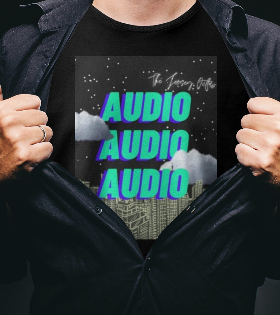 The Jersey Outlaw Audio Audio Audio Cityscape Night Scene T-Shirt