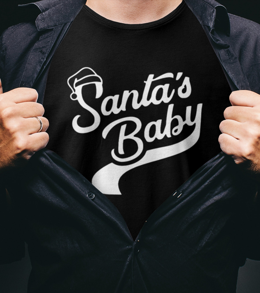 Santa's Baby Santa Hat Holiday Fun T-Shirt