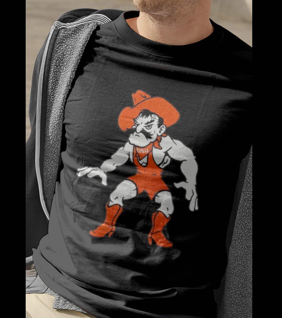 Pistol Pete OSU Wrestling Mascot Cowboy T-Shirt