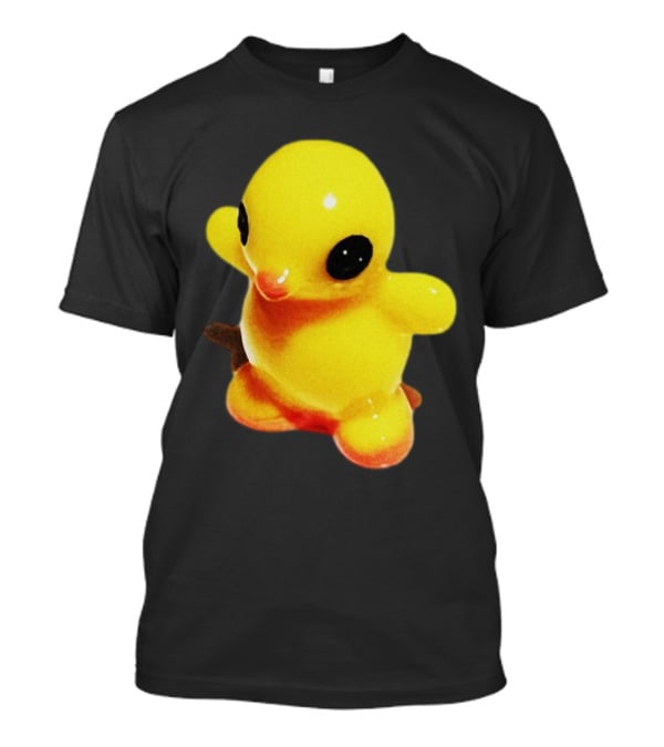 Fleshwater Plastic Duck Yellow Figurine With Black Eyes T-Shirt