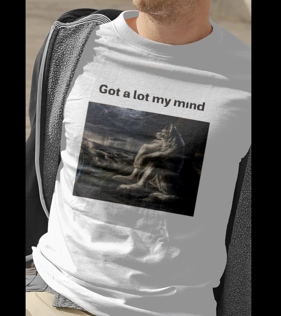 Got A Lot My Mind Wolf On Stormy Night T-Shirt