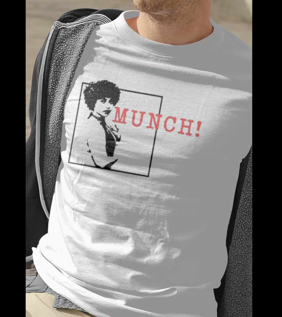 Ylikeapparel Munch Bold Red Text With Figure Image T-Shirt
