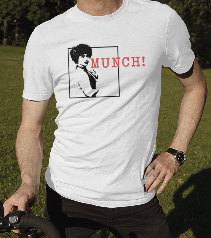 Ylikeapparel Munch Bold Red Text With Figure Image T-Shirt