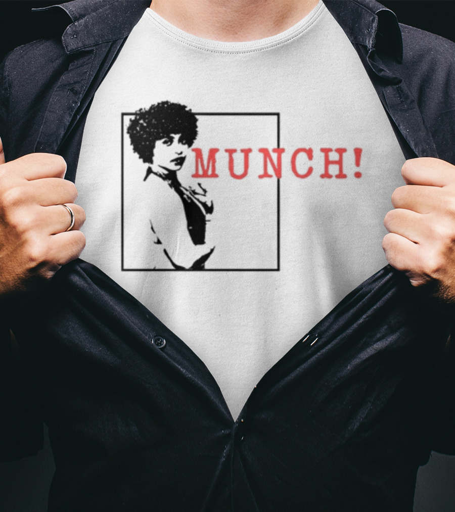 Ylikeapparel Munch Bold Red Text With Figure Image T-Shirt