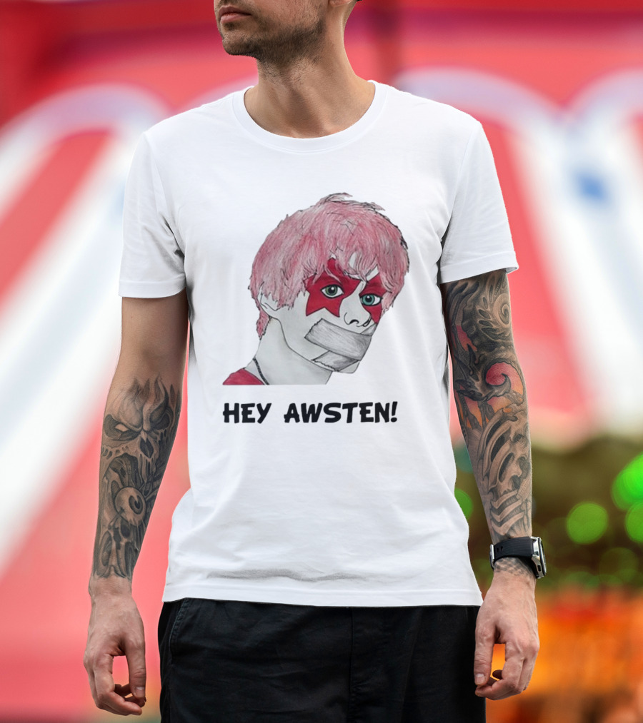 Hey Awsten Are You Gonna Play Sneaking Out Of Heaven Masked Punk T-Shirt