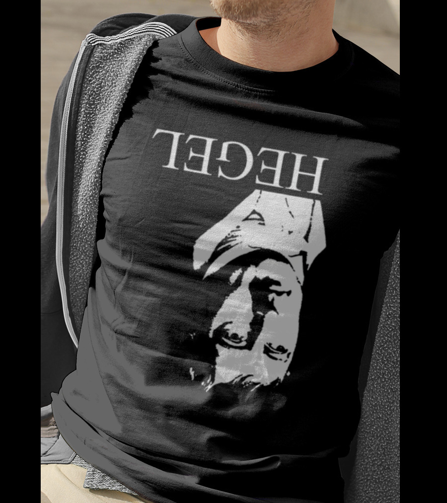 Marx Hegel Upside Down Text Image T-Shirt
