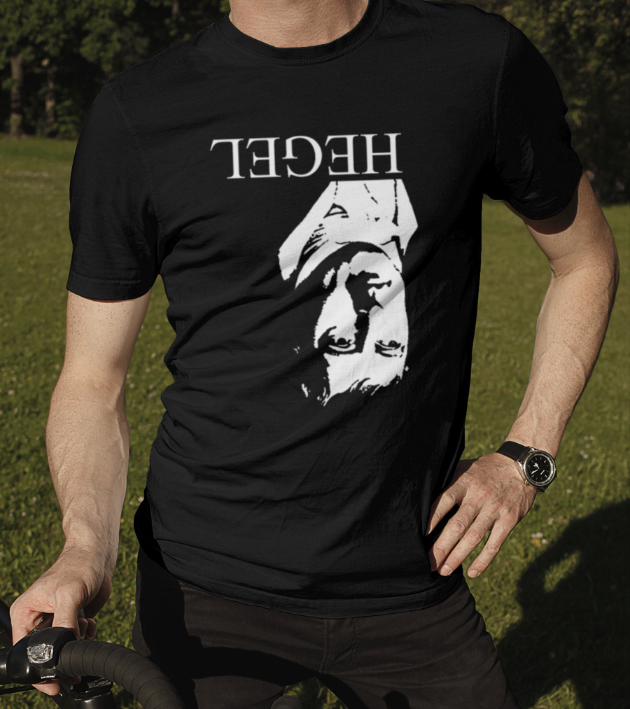 Marx Hegel Upside Down Text Image T-Shirt