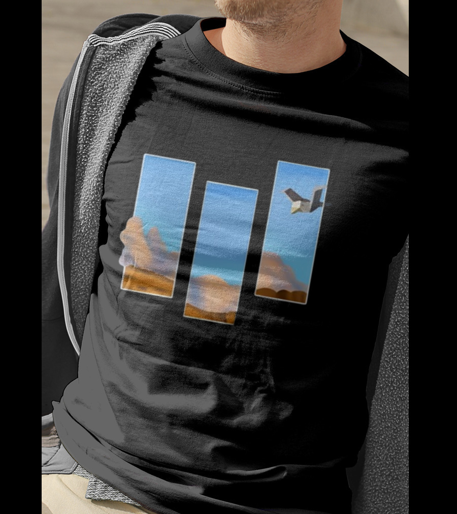 Rae Abroadwaybug Lovejoy Pebble Brain Ep Fanmade Sky And Clouds With Bird T-Shirt