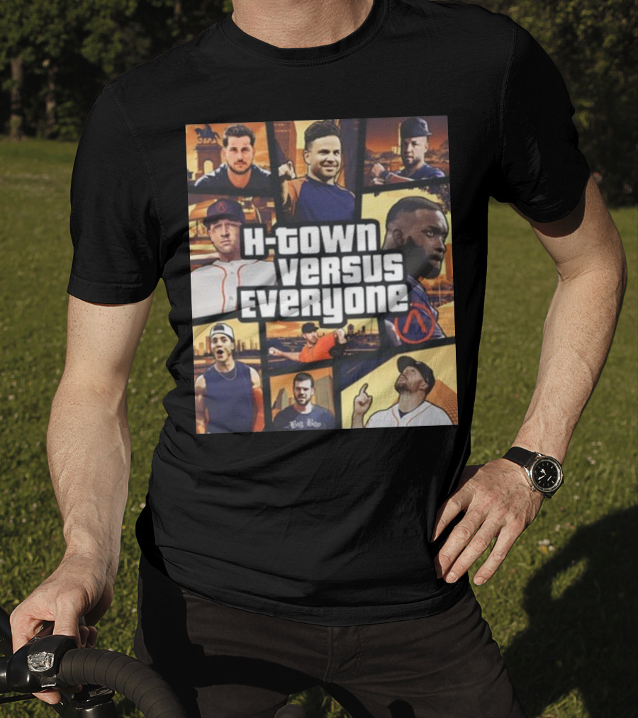 H-Town Versus Everyone Houston Sports Icons Collage T-Shirt