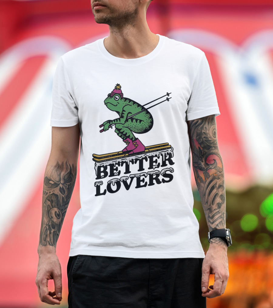 Better Lovers Ski Frog Pom Pom Hat Slalom T-Shirt