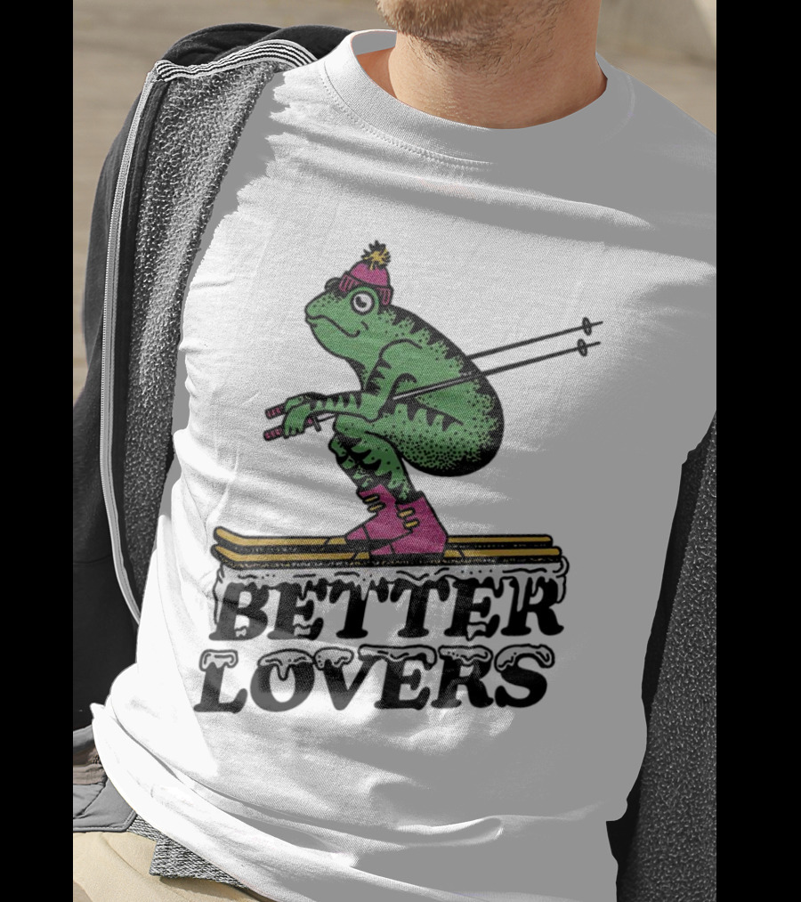 Better Lovers Ski Frog Pom Pom Hat Slalom T-Shirt