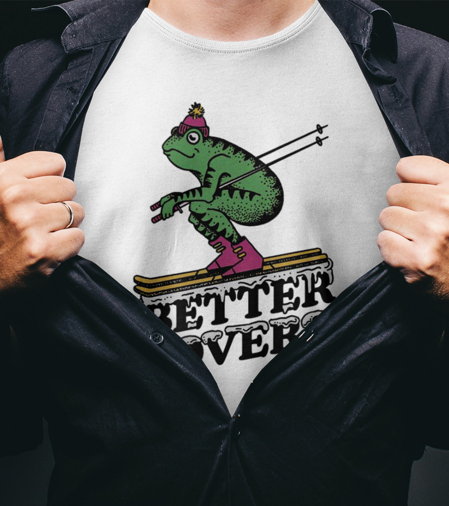 Better Lovers Ski Frog Pom Pom Hat Slalom T-Shirt