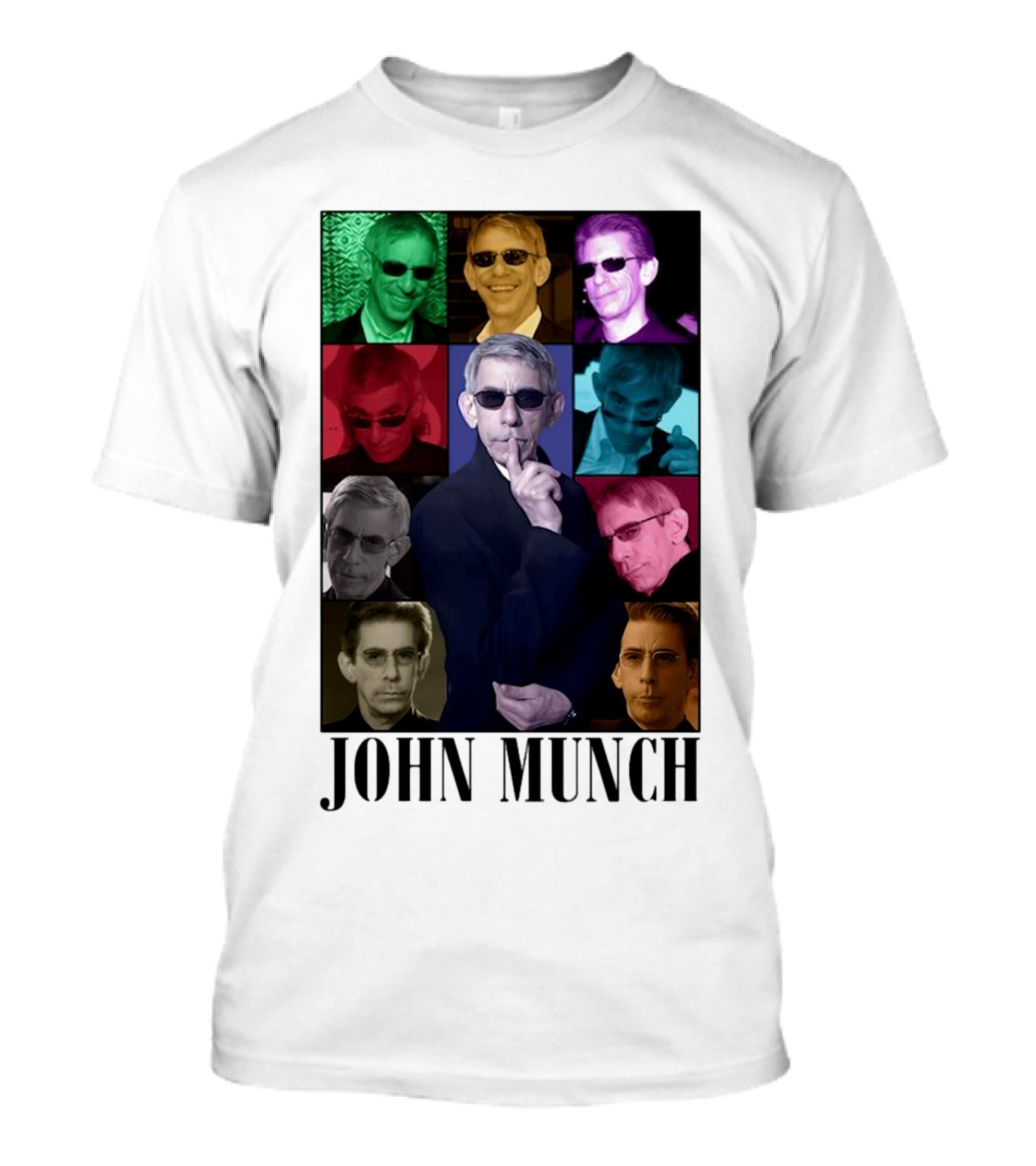 John Munch Multicolor Photo Collage T-Shirt