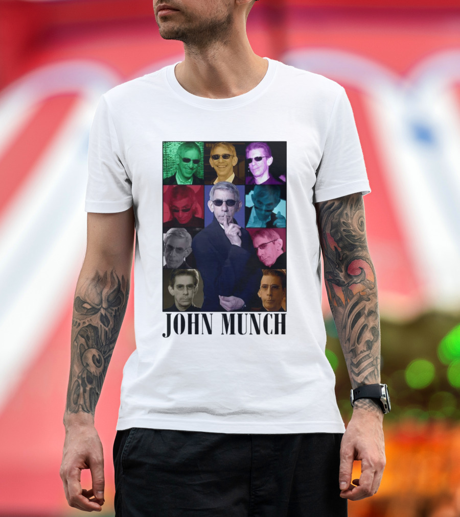 John Munch Multicolor Photo Collage T-Shirt