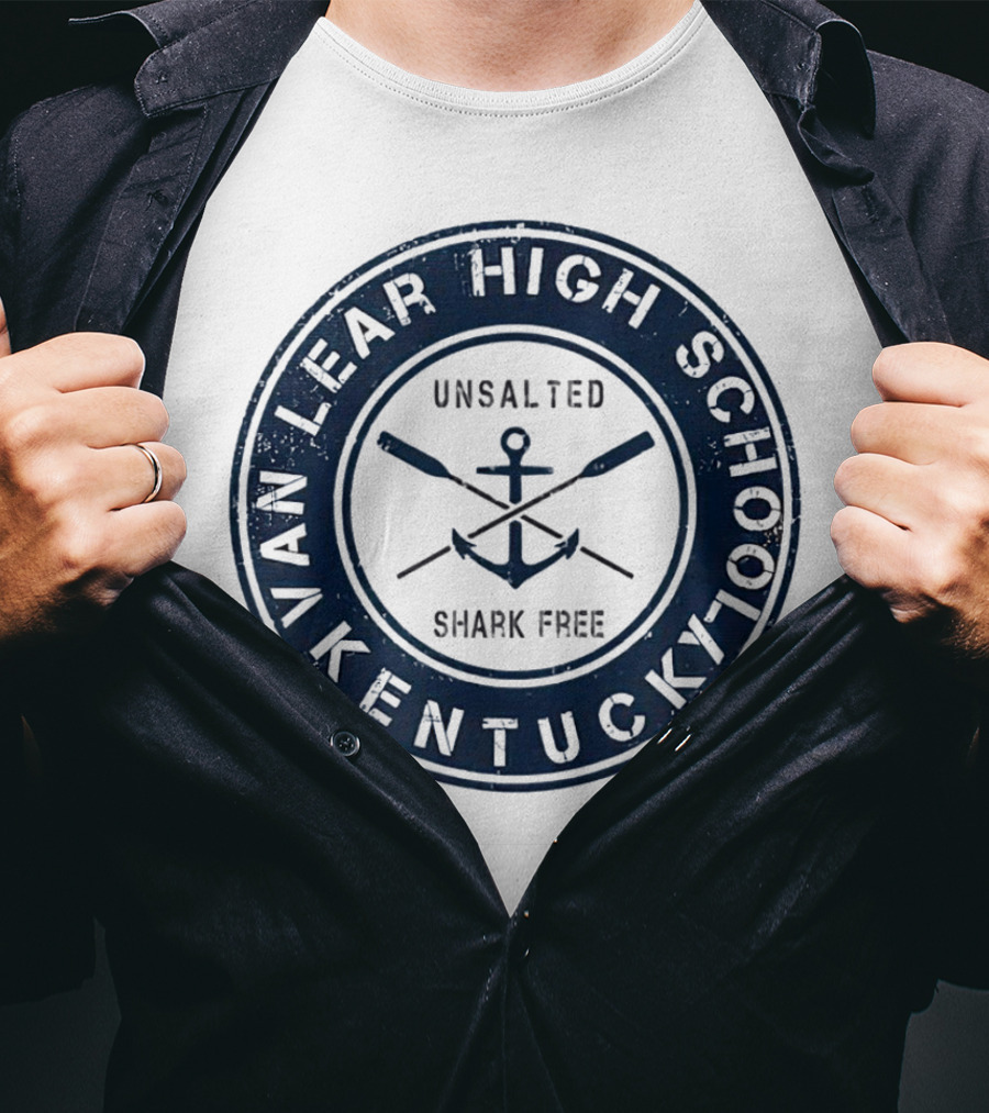 Van Lear High School Kentucky Unsalted Shark Free Anchor And Paddles T-Shirt
